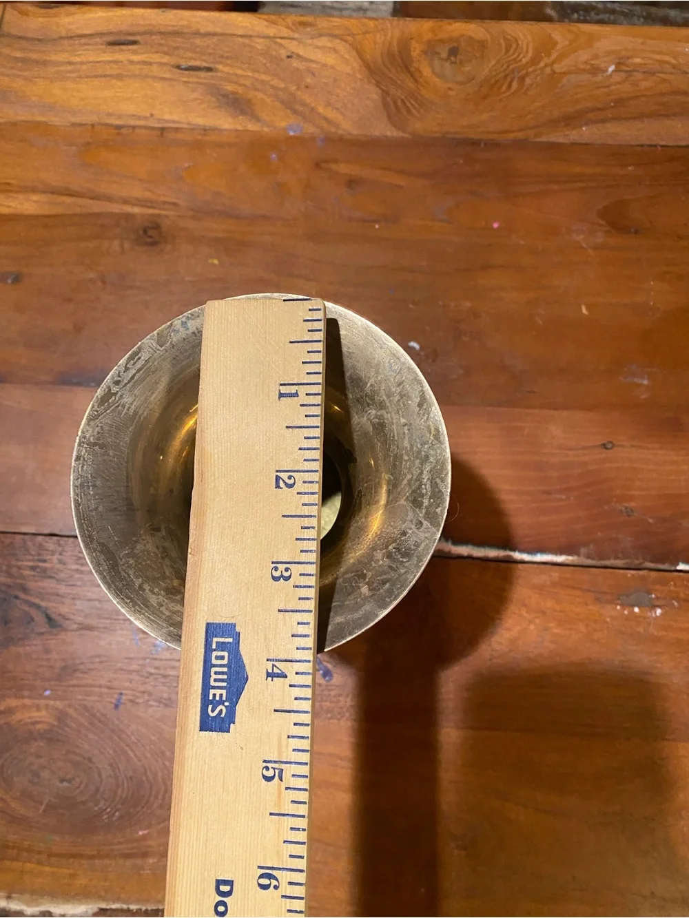 Vintage-Style Brass Accent Vase - Polished Brown Brass Finish